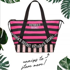 Victoria's Secret Bags - 🛍VS Striped Weekender Tote💕 Victoria's Secret Bags - 🛍VS Striped Weekender Tote💕
